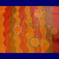 Aboriginal Art Canvas - Bj Mckenzie-Size:102x108cm - A